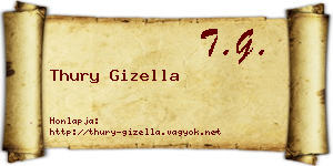 Thury Gizella névjegykártya